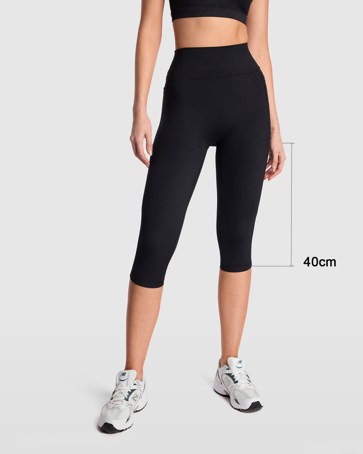 Dena Capri Pocket Leggings - Black