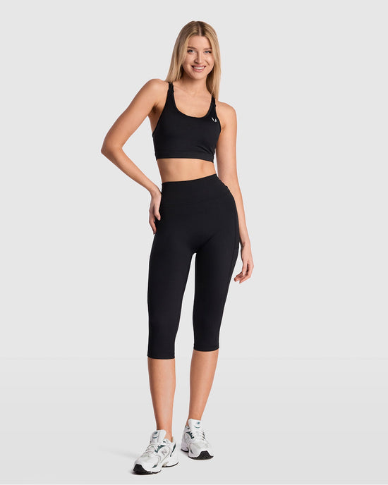 Dena Capri Pocket Leggings - Black
