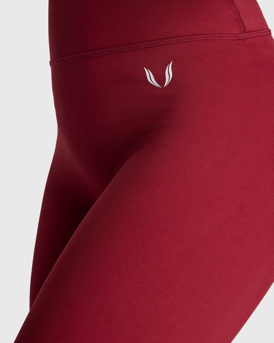 Dena Recycled Leggings - Bordeaux Red
