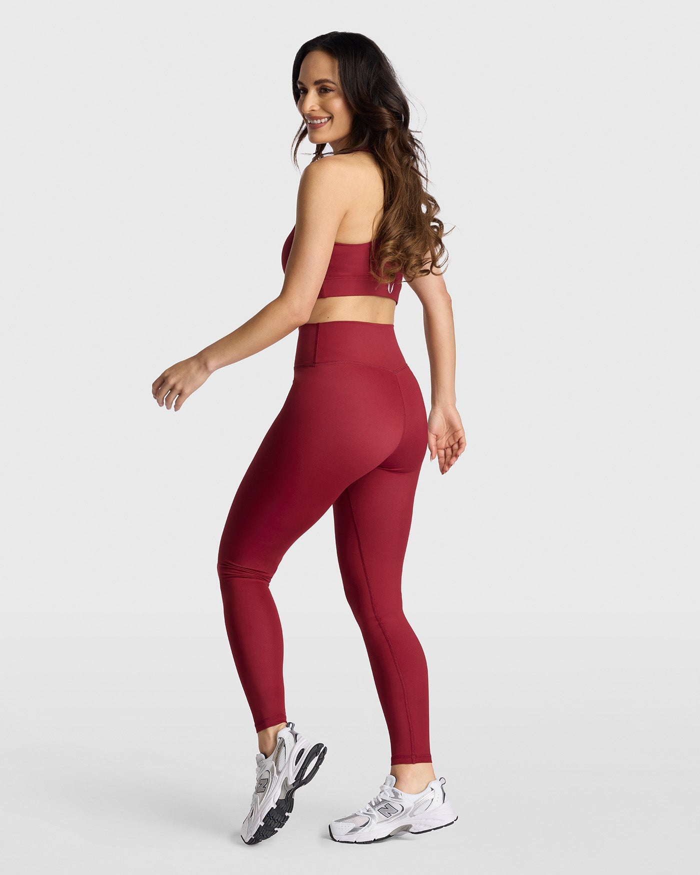Dena Recycled Leggings - Bordeaux Red