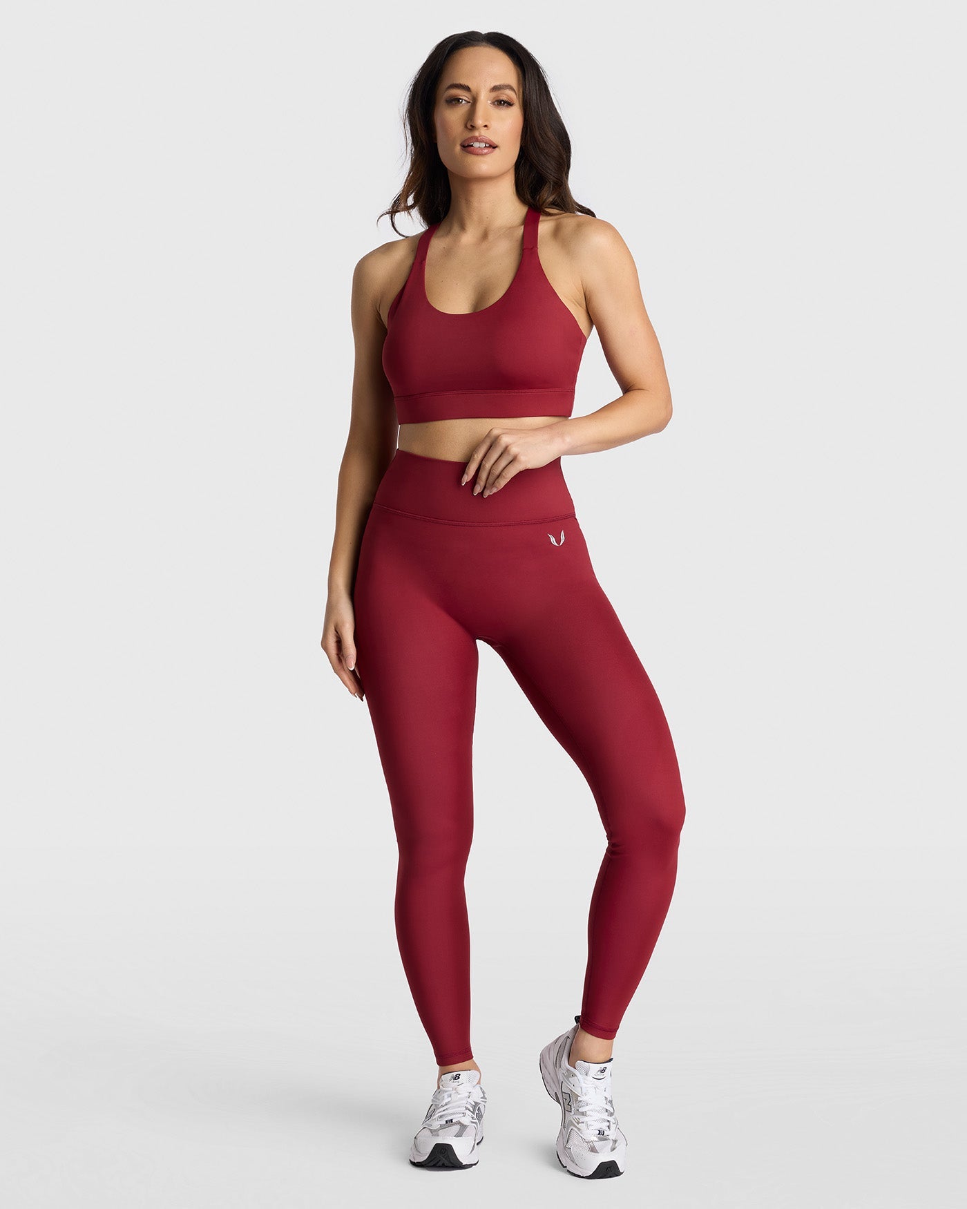 Dena Recycled Leggings - Bordeaux Red