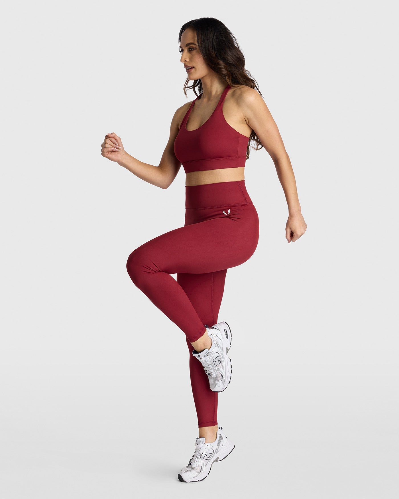 Dena Recycled Leggings - Bordeaux Red