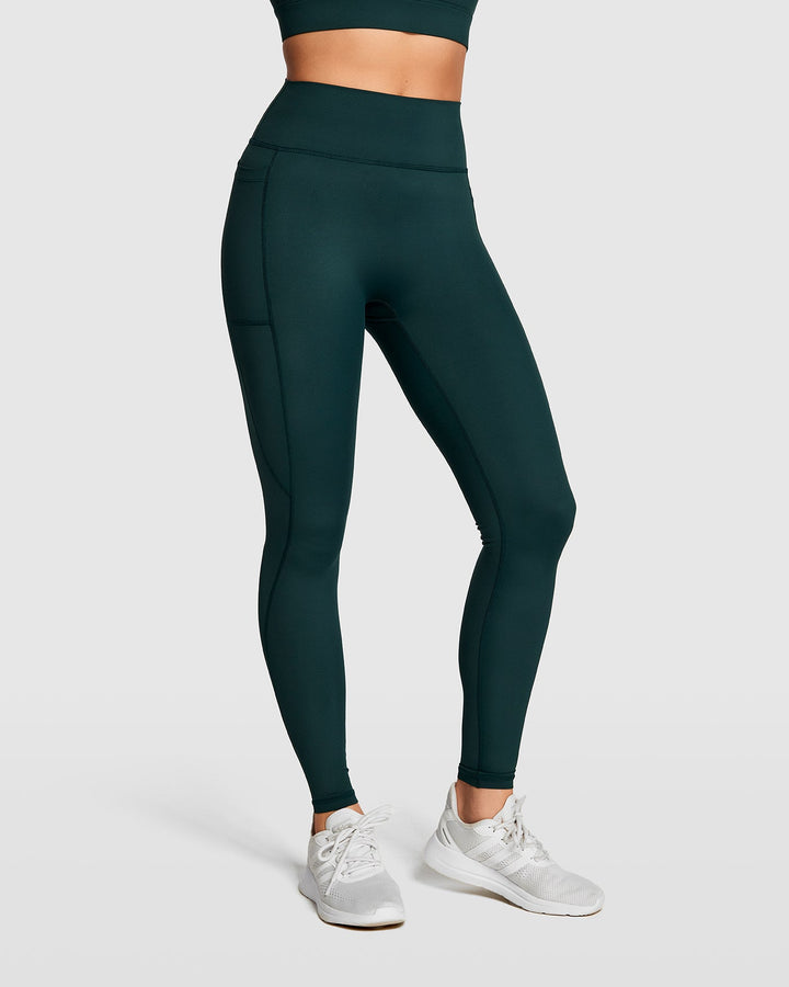 Dena Recycled Pocket Leggings - Pine Green